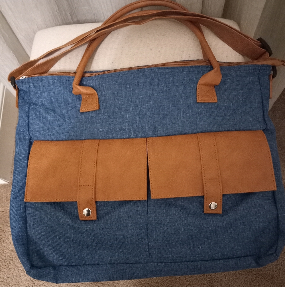 Blue and Tan  Bag